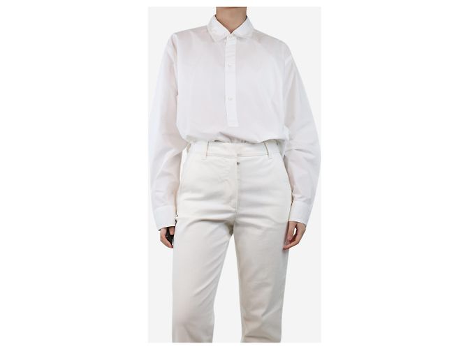 Sofie d'Hoore Camisa de algodón blanca - talla UK 8 - vista 3