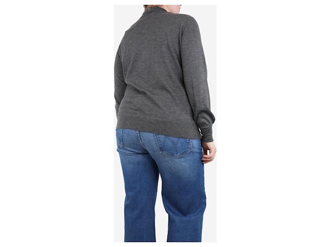 Malo Grau Cashmere Rollkragenpullover - Größe UK 12 - Ansicht 2