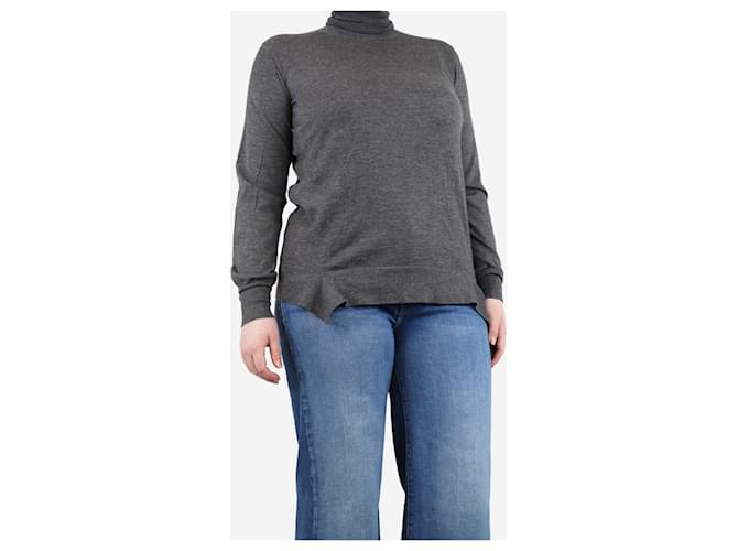 Malo Grau Cashmere Rollkragenpullover - Größe UK 12 - Ansicht 3