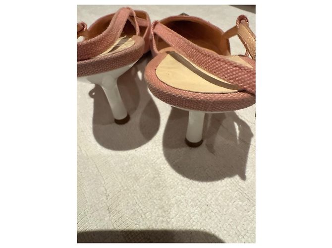 Cambon Chanel Bicolor Slingback-Pumps mit kleinen Absätzen Pink - Ansicht 6