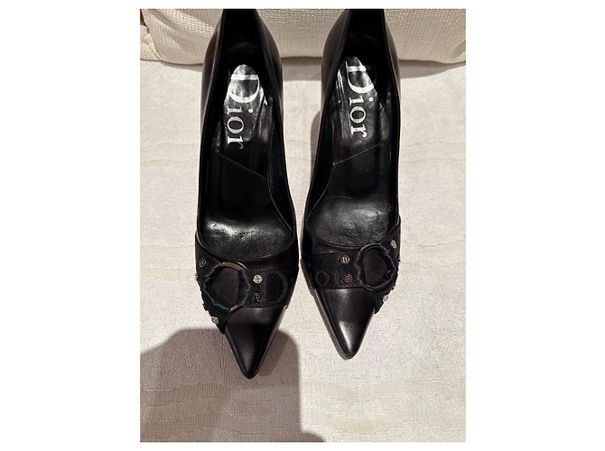 Dior Pumps Schwarz Leder Spitz zulaufend - Ansicht 2