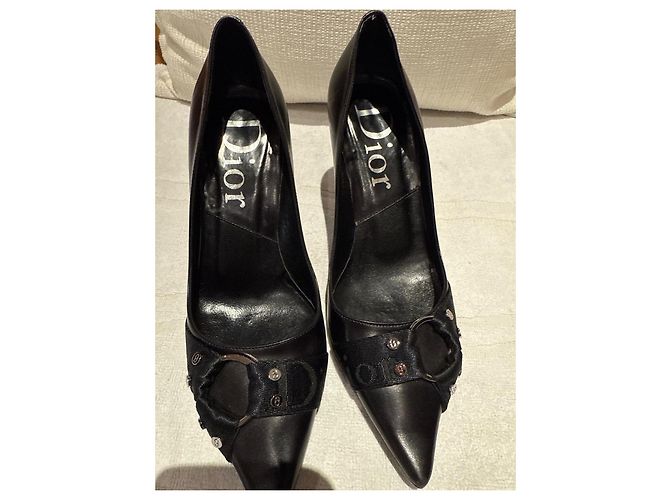 Dior Pumps Schwarz Leder Spitz zulaufend - Ansicht 7