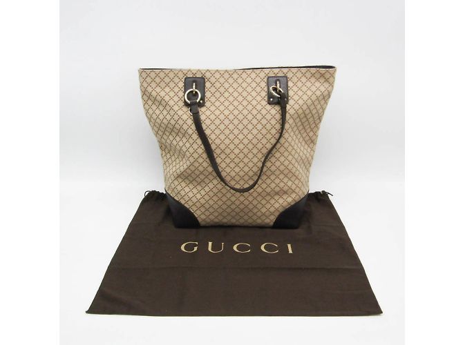 Borsa a spalla e tote da donna Gucci Diamante 353702 Beige Marrone scuro - vista 2