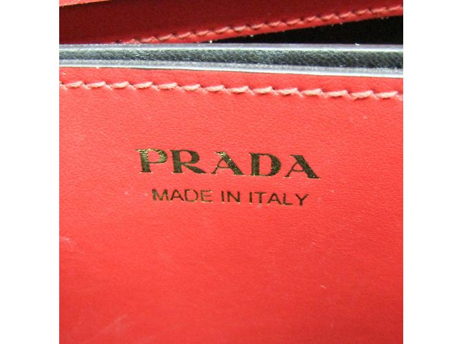 Borsa in pelle Prada Saffiano Matinee 1BA282 Rosso - vista 16