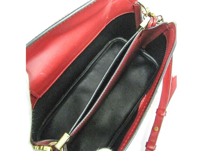 Borsa in pelle Prada Saffiano Matinee 1BA282 Rosso - vista 4