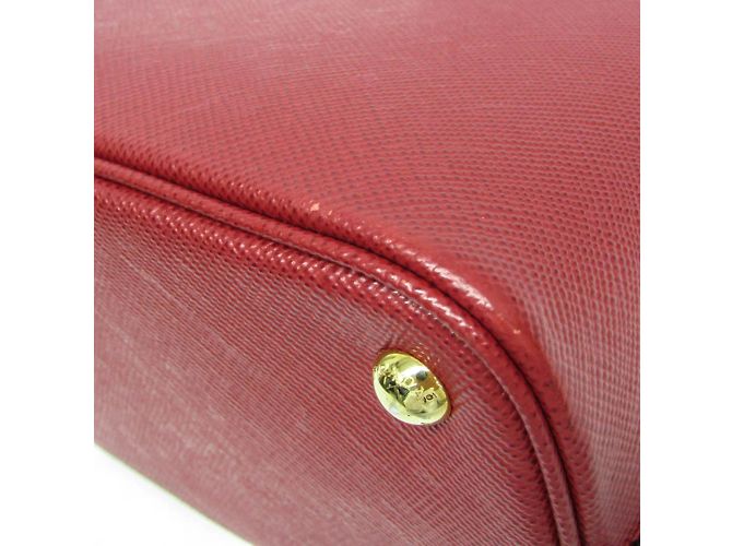 Borsa in pelle Prada Saffiano Matinee 1BA282 Rosso - vista 5