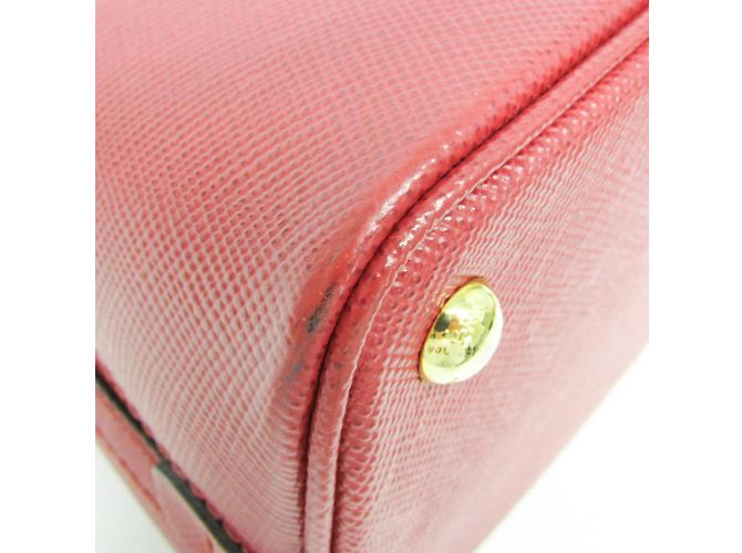 Borsa in pelle Prada Saffiano Matinee 1BA282 Rosso - vista 6