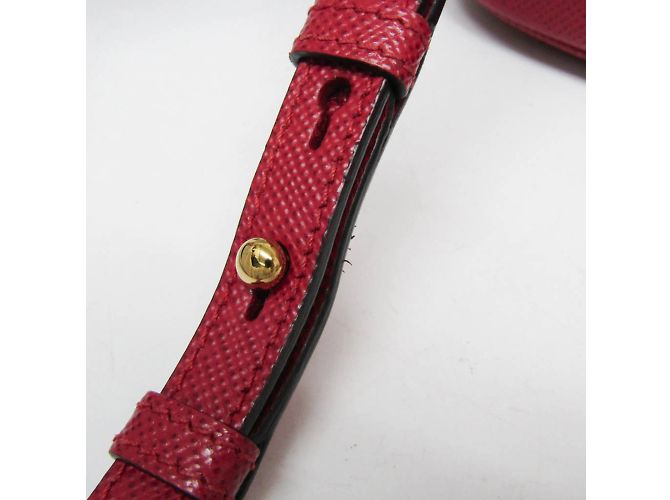 Borsa in pelle Prada Saffiano Matinee 1BA282 Rosso - vista 8