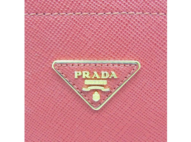 Borsa in pelle Prada Saffiano Matinee 1BA282 Rosso - vista 9