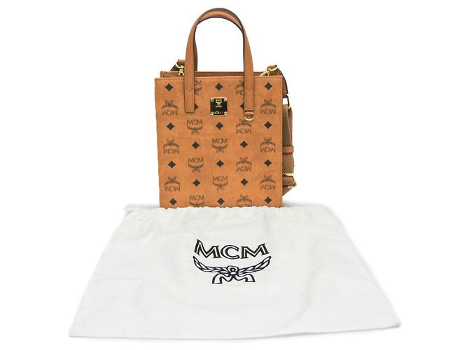 MCM Visetos Klassik Borsa Tote Mini Marrone - vista 2