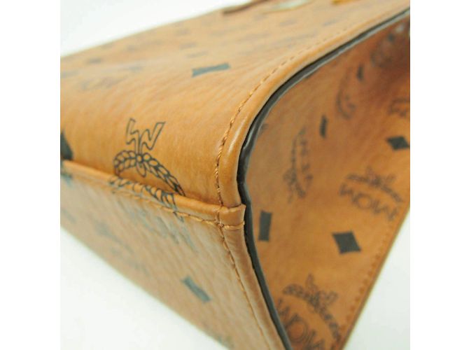 MCM Visetos Klassik Borsa Tote Mini Marrone - vista 6