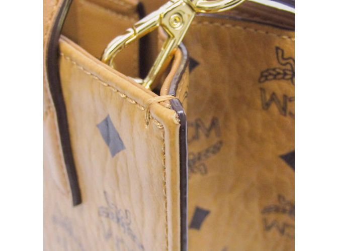 MCM Visetos Klassik Borsa Tote Mini Marrone - vista 7