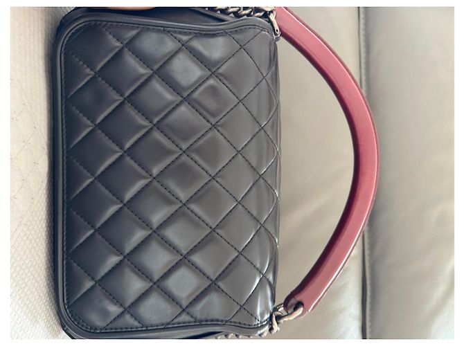 Timeless Chanel senza tempo con manico e tracolla firmata Nero - vista 7