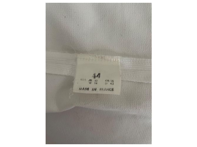 Blazer largo 70/80s Guy Laroche 38/40 de pana mezclada de algodón blanco - vista 5
