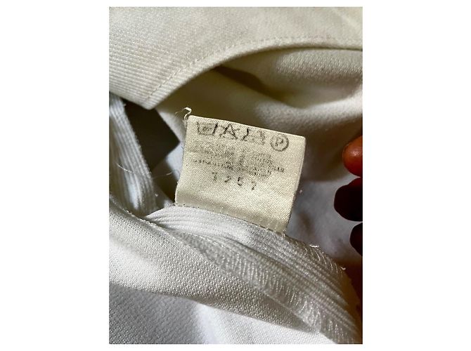 Blazer largo 70/80s Guy Laroche 38/40 de pana mezclada de algodón blanco - vista 7