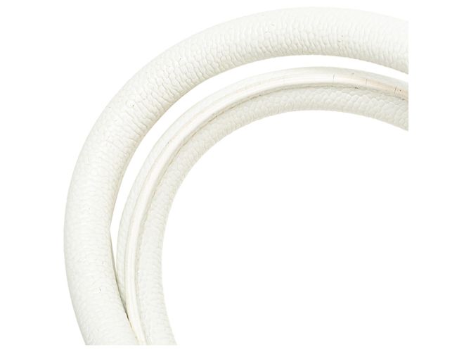 Borsa da bowling Chanel White CC in caviar trapuntato Bianco - vista 12