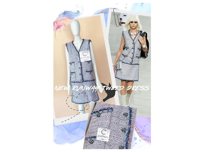 Chanel Vestido de tweed nueva colección 8K$ Gris - vista 2