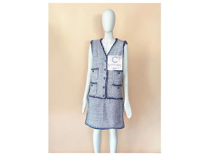 Chanel Vestido de tweed nueva colección 8K$ Gris - vista 6