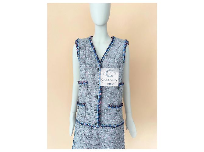Chanel Vestido de tweed nueva colección 8K$ Gris - vista 8