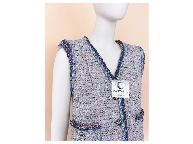 Chanel Vestido de tweed nueva colección 8K$ Gris - vista 9