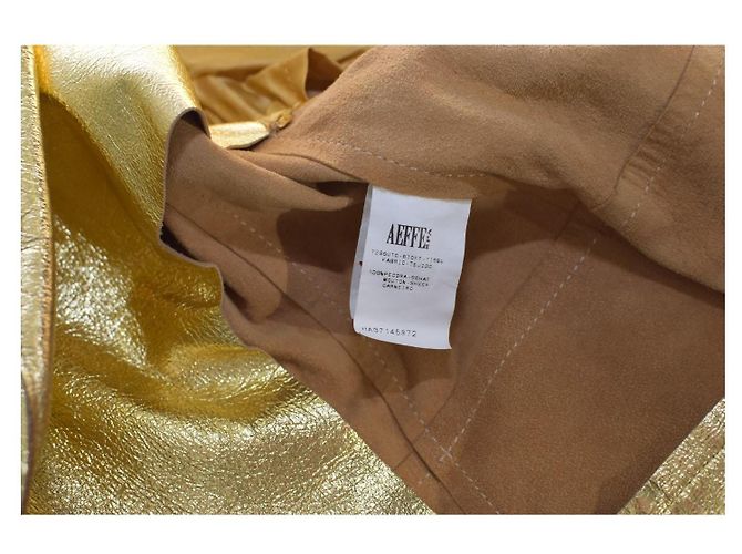 Moschino Cheap And Chic Blazer Moschino Cheap & Chic de cuero dorado - vista 4