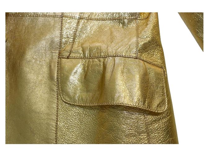 Moschino Cheap And Chic Blazer Moschino Cheap & Chic de cuero dorado - vista 9