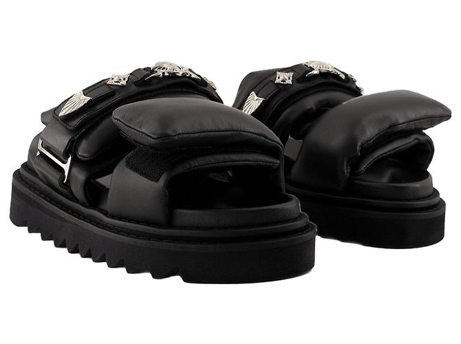 Aj1382 Sandals - Toga Pulla - Leather - Black - view 2