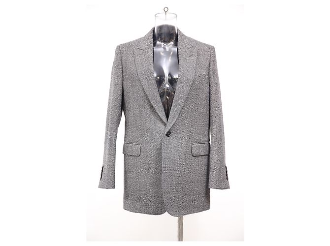 Céline Blazer de un solo botón Celine en lana gris - vista 6