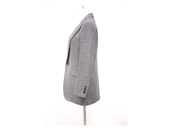 Céline Blazer de un solo botón Celine en lana gris - vista 7