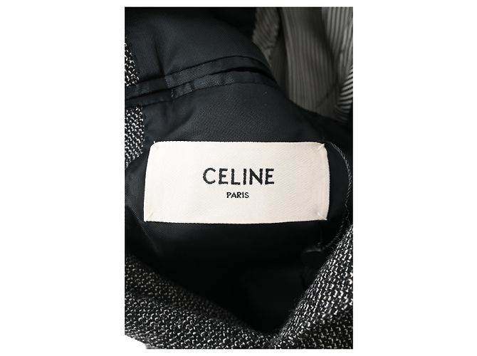 Céline Blazer de un solo botón Celine en lana gris - vista 9