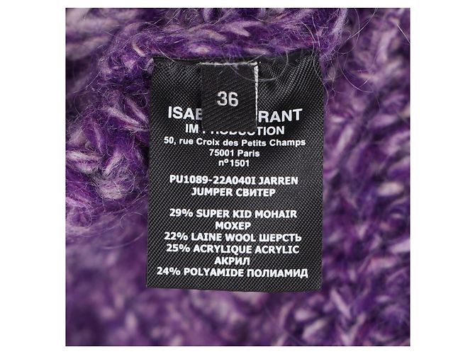 Isabel Marant Jarren Rollkragenpullover aus lila Mohair - Ansicht 10