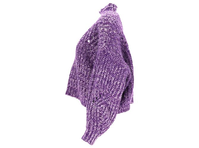 Isabel Marant Jarren Rollkragenpullover aus lila Mohair - Ansicht 2