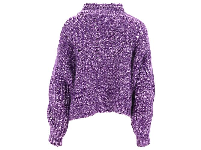 Isabel Marant Jarren Rollkragenpullover aus lila Mohair - Ansicht 3