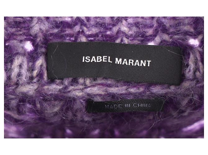 Isabel Marant Jarren Rollkragenpullover aus lila Mohair - Ansicht 4