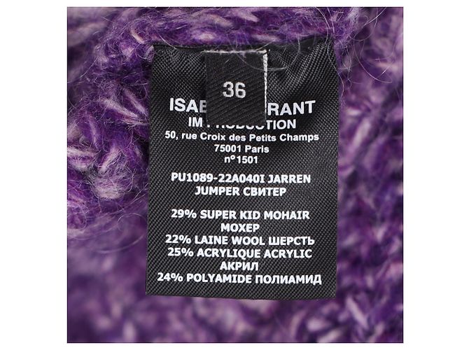 Isabel Marant Jarren Rollkragenpullover aus lila Mohair - Ansicht 5