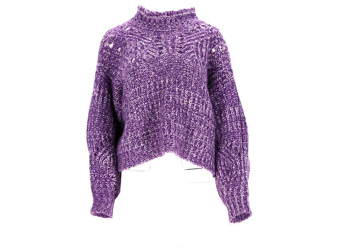 Isabel Marant Jarren Rollkragenpullover aus lila Mohair - Ansicht 6