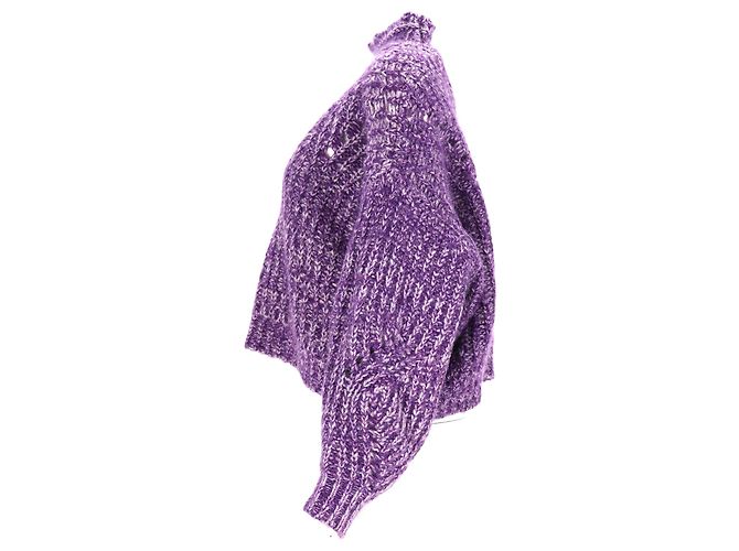 Isabel Marant Jarren Rollkragenpullover aus lila Mohair - Ansicht 7