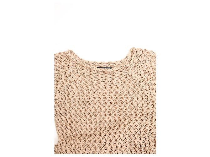 Abito maxi all'uncinetto Balmain in cotone marrone - vista 10