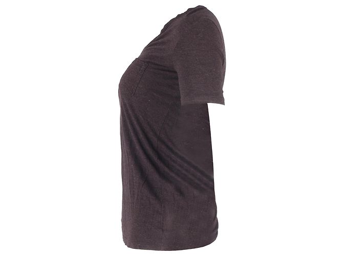 Camiseta con bolsillo Alexander Wang en algodón marrón Castaño Roja - vista 2