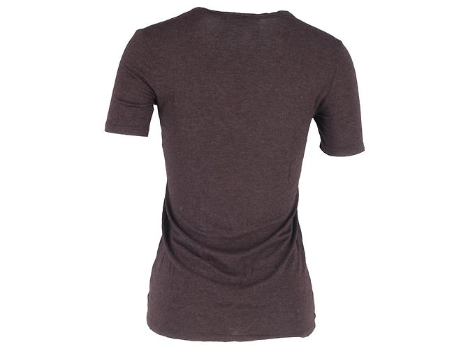 Camiseta con bolsillo Alexander Wang en algodón marrón Castaño Roja - vista 3