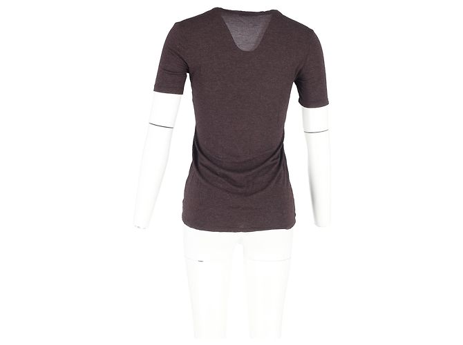 Camiseta con bolsillo Alexander Wang en algodón marrón Castaño Roja - vista 6