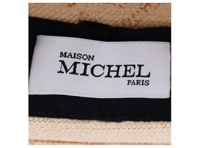 Maison Michel Fedora-Hut aus beigem Stroh - Ansicht 5