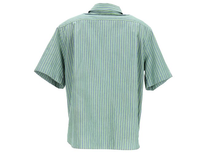 Camisa Sarlie Stripe de Acne Studios en algodón verde - vista 3