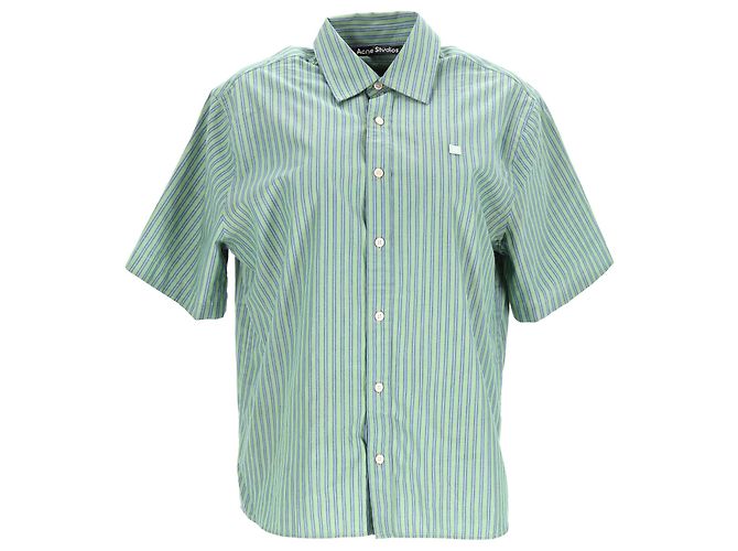 Camisa Sarlie Stripe de Acne Studios en algodón verde - vista 6