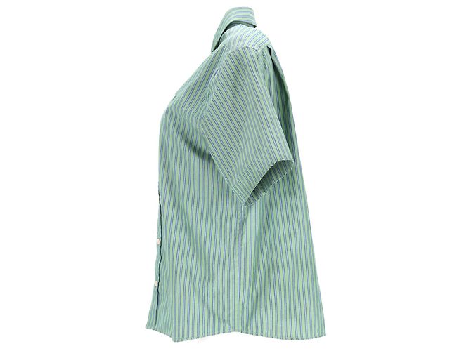 Camisa Sarlie Stripe de Acne Studios en algodón verde - vista 7