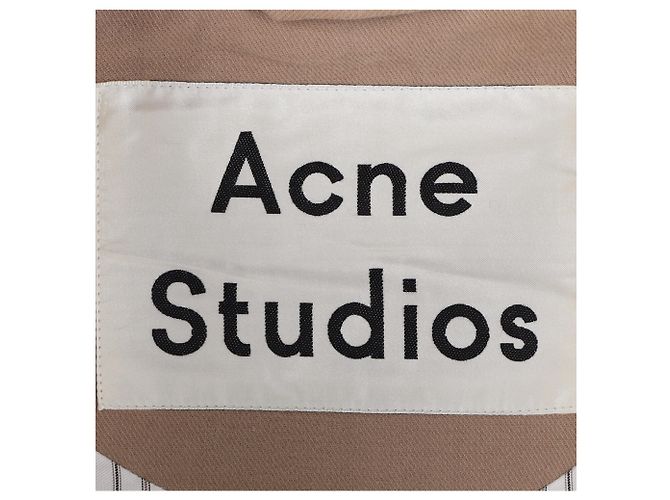 Abrigo peacoat de un solo botón con bolsillos en lana rosa de Acne Studios Castaño - vista 4