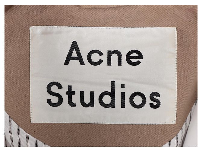 Abrigo peacoat de un solo botón con bolsillos en lana rosa de Acne Studios Castaño - vista 9