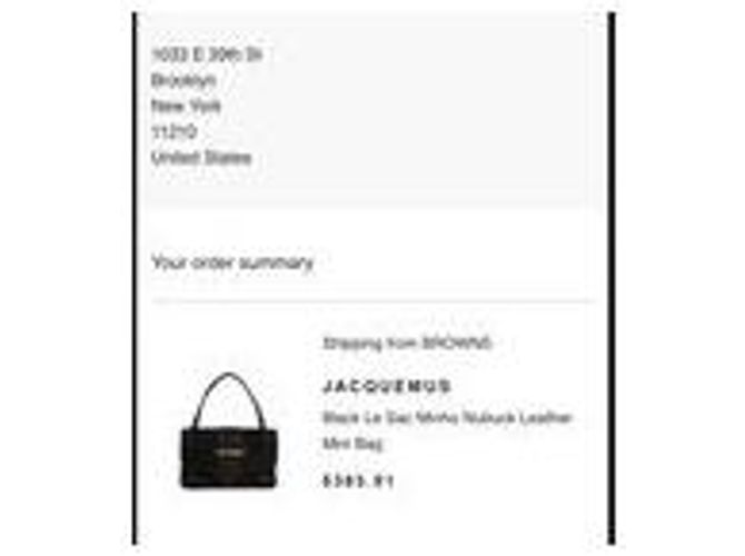 Jacquemus Le Sac Minho Mini Borsa in Nubuck in Pelle Scamosciata Nera Nero - vista 5
