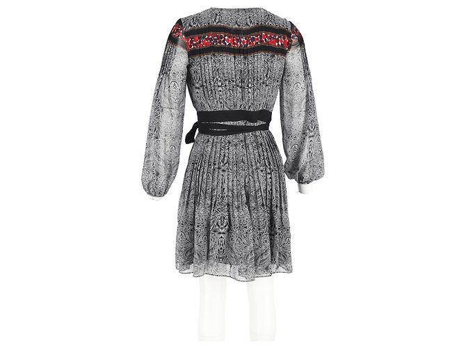 Abito avvolgente Bianka in seta multicolore di Diane von Furstenberg Nero - vista 12
