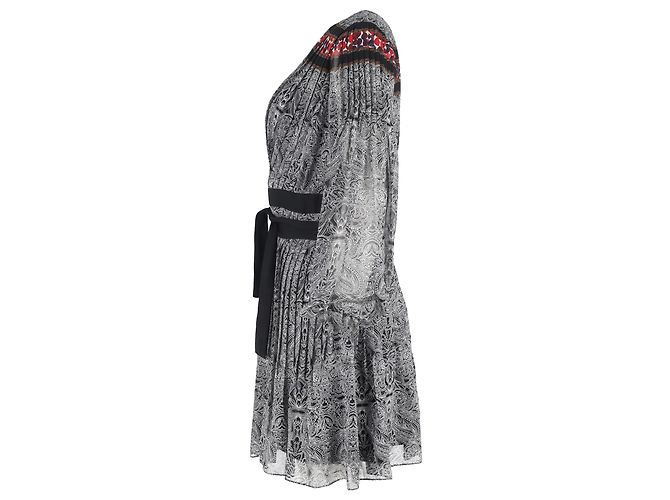 Abito avvolgente Bianka in seta multicolore di Diane von Furstenberg Nero - vista 3